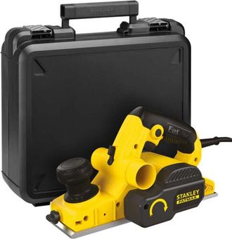 Stanley Fatmax Fme630k-qs - Cepillo El&eacute;ctrico Para Madera 750w, Velocidad De Rotaci&oacute;n 16500 Rpm, Diferentes Tama&ntilde;os De Ranura, Recubrimiento De Goma, Peso Lig