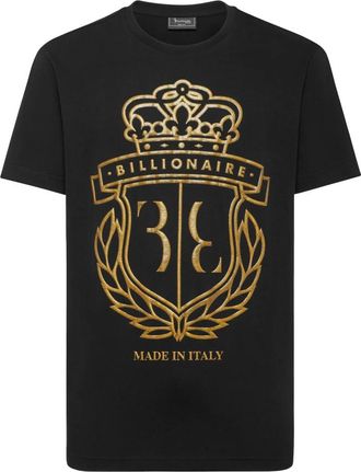 Billionaire Boys Club Tops, Heren, Zwart, 3Xl, Katoen, T-shirt Ronde Hals SS Crest