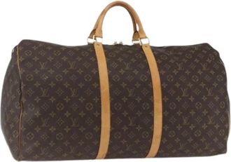Louis Vuitton Pre-owned Weekend Bags, female, Brown, Size: ONE SIZE Pre-owned Vintage Canvas Weekend Bag