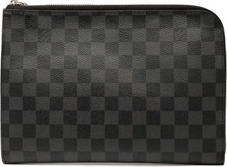 Louis Vuitton Clutch Pochette Jour MM in tela Damier Graphite 2018 - Nero