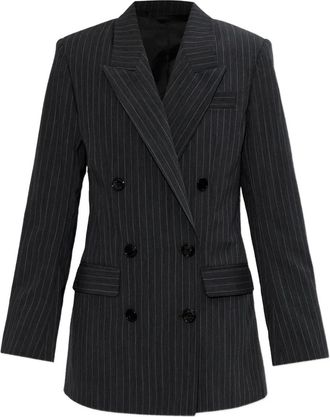Isabel Marant Blazer doppiopetto gessato - Grigio