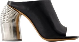 Off-white Womens Silver Spring Mule Black Leather