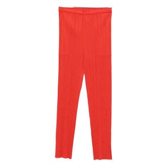 Issey Miyake Cropped Broeken - Dames - Vrijetijds broeken - Oranje - XL - Broeken