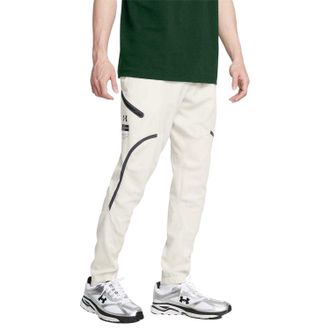 Under Armour Herenbroek Unstoppable met taps toelopende pasvorm in combat-stijl (Wit)