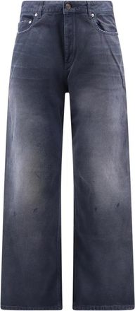 Balenciaga Wide Jeans - Heren - Loose Fit Jeans - Blauw - W30 - Katoen - Jeans
