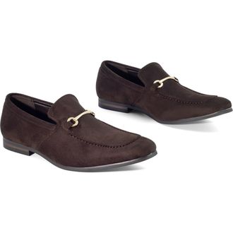 Uncut Roberts Almond Toe Loafer in Chocolate Microsuede at Nordstrom, Size 10