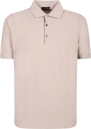 Dell'Oglio Micropiquet katoen. Klassiek - Heren - Polos - Beige - L - Katoen - Tops