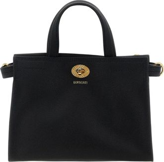 Burberry Tassen, Dames, Zwart, ONE Size, Leer, Small Title Bag