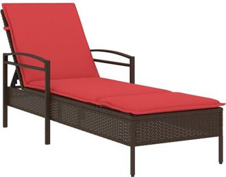 vidaXL Vidaxl - Sun lounger Reclining Brown 63 x 200 x 81cm Poly Rattan