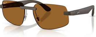 Ray-Ban Rb 4475Ch Zonnebril - unisex - Zonnebrillen - Bruin - 60 MM - Accessoires