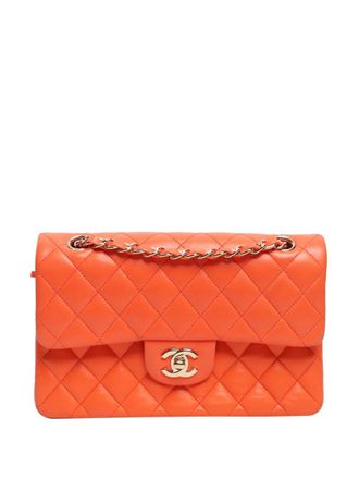 Chanel quilted-design chain-strap bag - women - Lambskin - One Size - Orange