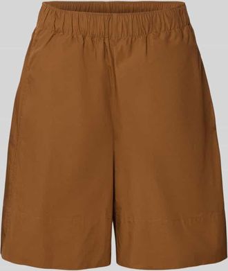 Rich & Royal Straight Fit Shorts mit elastischem Bund in Cognac, Gr&ouml;&szlig;e XL