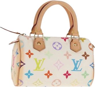 Louis Vuitton Pre-owned Canvas Mini Bag - Dames - Vintage Mini Tas - Wit - ONE Size - Vintage