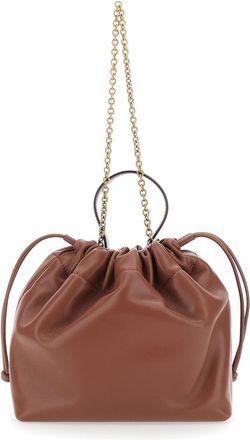 Chlo&eacute; Womens Leather Shoulder Bag Brown Lamb