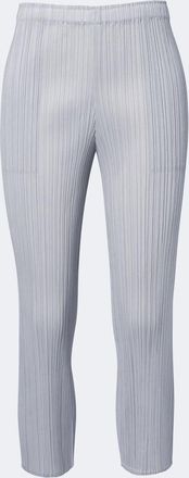 Pleats Please Issey Miyake Basics cropped pleated slim pants