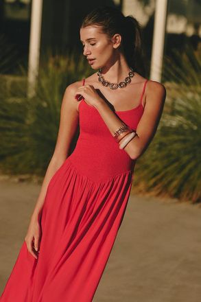 L*Space Misha Smocked Midi Dress