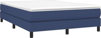 vidaXL Vidaxl - Cama Box Spring Con Colch&oacute;n Tela Azul 140x200 Cm