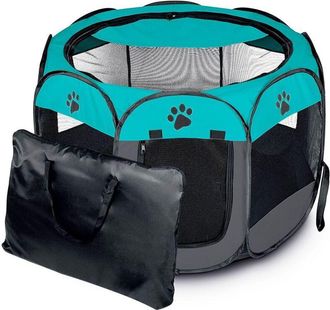 OEM Parc Pour Animaux - 73 X 43 Cm - Tissu Oxford 600d Impermeable Respirant - 2 Entrees Zipees Fond Amovible - Pour Chiens Chats - 1 Piece