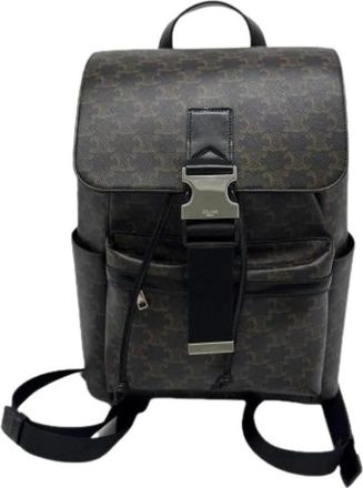 Celine Pre-owned Vintage Rugzak - Heren - Vintage Rugzakken - Bruin - ONE Size - Leer - Vintage