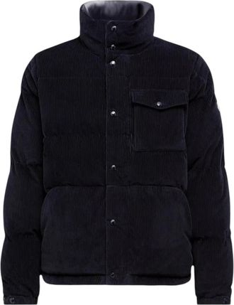 Moncler Serrant Corduroy Short Down Jacket - Heren - Winterjassen - Zwart - 2XL - Katoen - Jassen