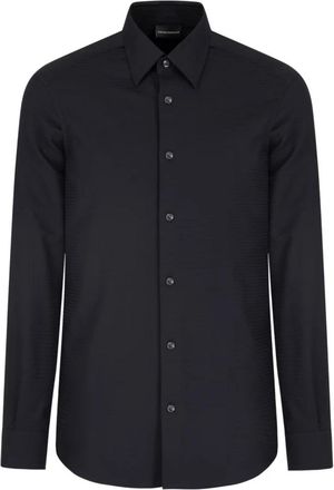 Emporio Armani Zwarte Casual Overhemden Af 143411Fc 200 - Heren - Casual Overhemden - Zwart - 3XL - Overhemden