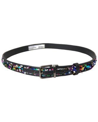 Dolce & Gabbana Leather-Trim Belt