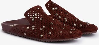 Pedro Garcia Clog in burgundy leather | Braidy| Spring Summer 26 | PEDRO GARCIA