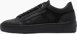 AH by Android Homme Mens Venice Gomma Camo Black Leather Trainer - Size: 7