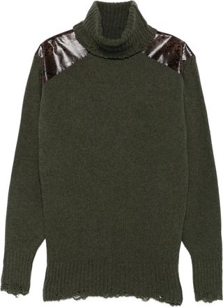 Stella McCartney Panelled Frayed-hem Sweater