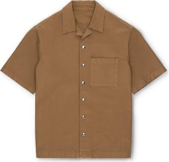 Fortela Bowling Cotton Short Sleeve Shirt in Mou at Nordstrom, Size Medium Eu