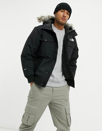 The North Face Gotham - Piumino parka nero isolante con cappuccio in pelliccia sintetica