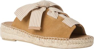 Andr&eacute; Assous Cape Espadrille Slide Sandal in Camel Suede at Nordstrom, Size 11