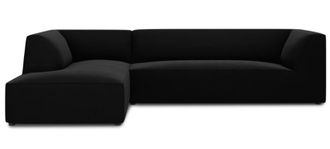 BLOOMINGLOFT 4-Sitzer Ecksofa Sao 273 x 180 cm mit Samtbezug / Eckteil links
