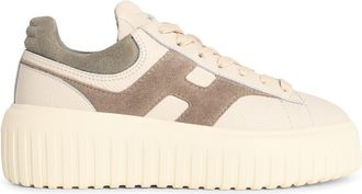 Hogan Beigefarbene Lear-Sneaker H Stripes von Hogan