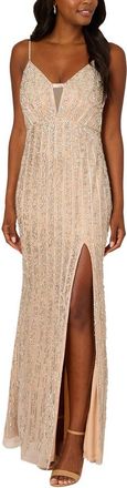 Adrianna Papell Beaded Mermaid Gown