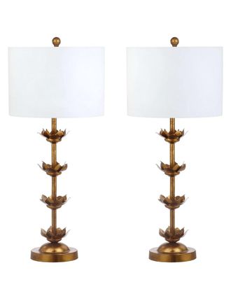 Safavieh Set Of 2 Lani Leaf 32In Table Lamps