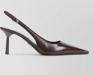 Prada leather slingback pumps