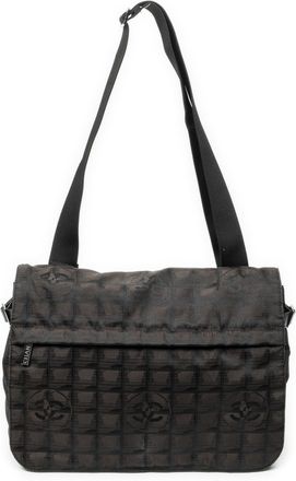 Chanel Pre-owned Womens New Travel Line Flap Messenger Shoulder Bag - Brown - One Size