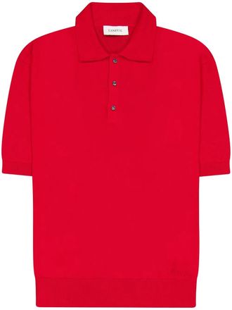 Laneus Knitted polo shirt - men - Fabric - 50 - Red