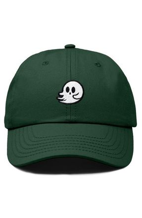 Dalix Whisper Ghost Dad Cap in Dark Green at Nordstrom