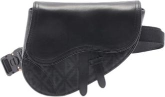 Dior Pre-owned Saddle PVC Gecoat Canvas Leren Heuptas - Heren - Vintage Heuptassen - Zwart - ONE Size - Leer - Vintage