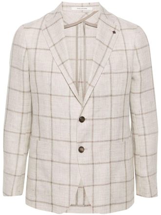 Tagliatore check-pattern blazer - Neutrals