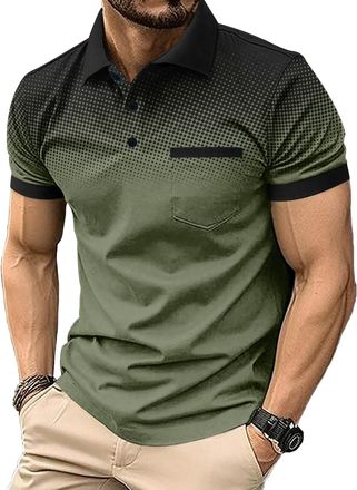 Generic Mens Polo Shirt Short Sleeve Golf Athletic Casual Business Office Top Tee Multi Colors (UK, Alpha, 5XL, Regular, Regular, 4)