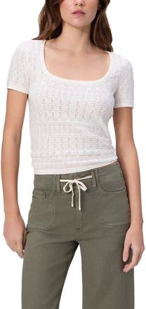 Paige Etoile Pointelle T-Shirt in Ivory at Nordstrom, Size X-Large