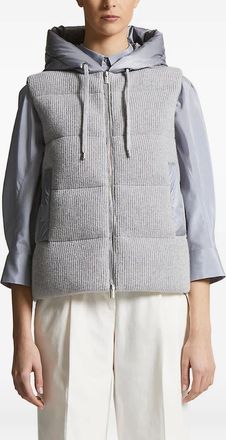 PESERICO Piumino trapuntato con cappuccio - Grigio