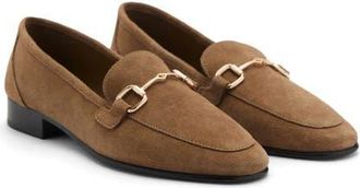 Mango Moc Toe Loafer in Medium Brown at Nordstrom, Size 6Us
