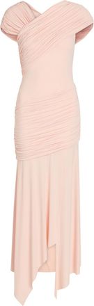 De La Vali DE LA Vali Hela Ruched Stretch-jersey Midi Dress - Light Pink - 10 (UK10 / S)