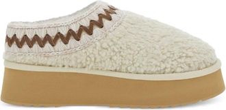 Mou Slip-on Sandalen - Dames - Pantoffels - Wit - 40 EU - Wol - Schoenen
