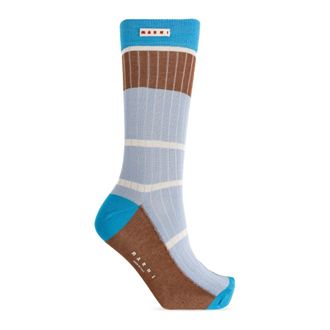 Marni Socks, female, Blue, Size: S Logo Socks