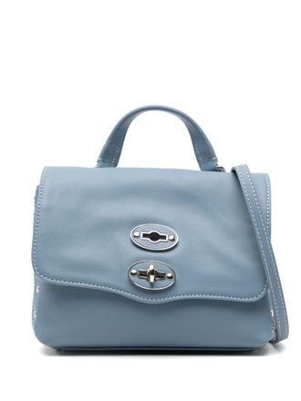 Zanellato Womens Postina Baby Bag In Smooth Blue Zelante Leather
